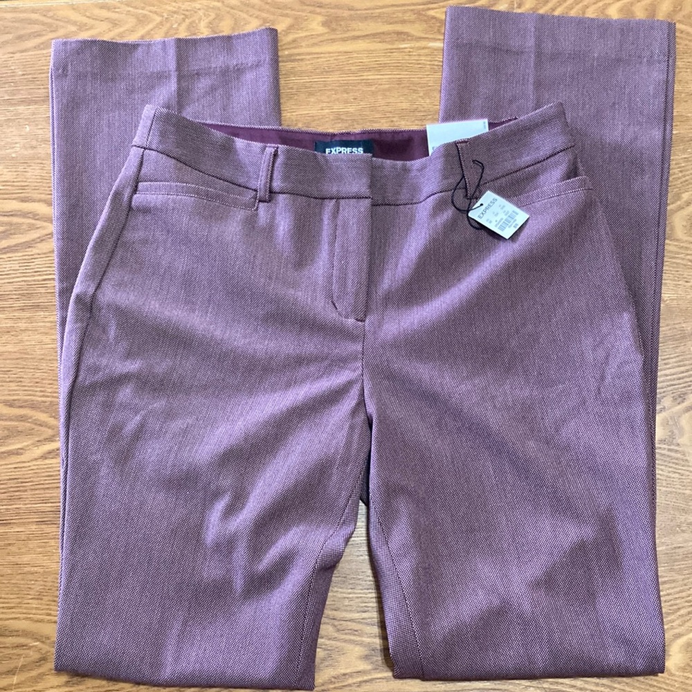 Express Columnist Barely Boot Mid Rise Stretch Slacks (8R) NWT